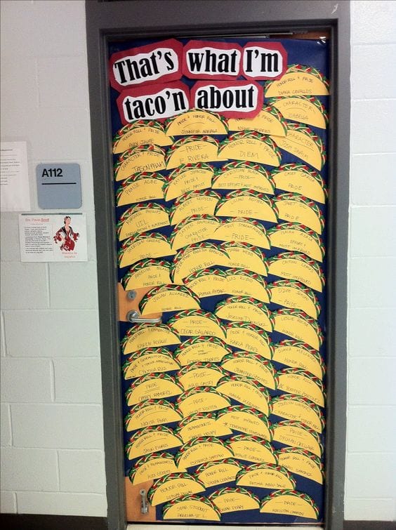 taco themed door