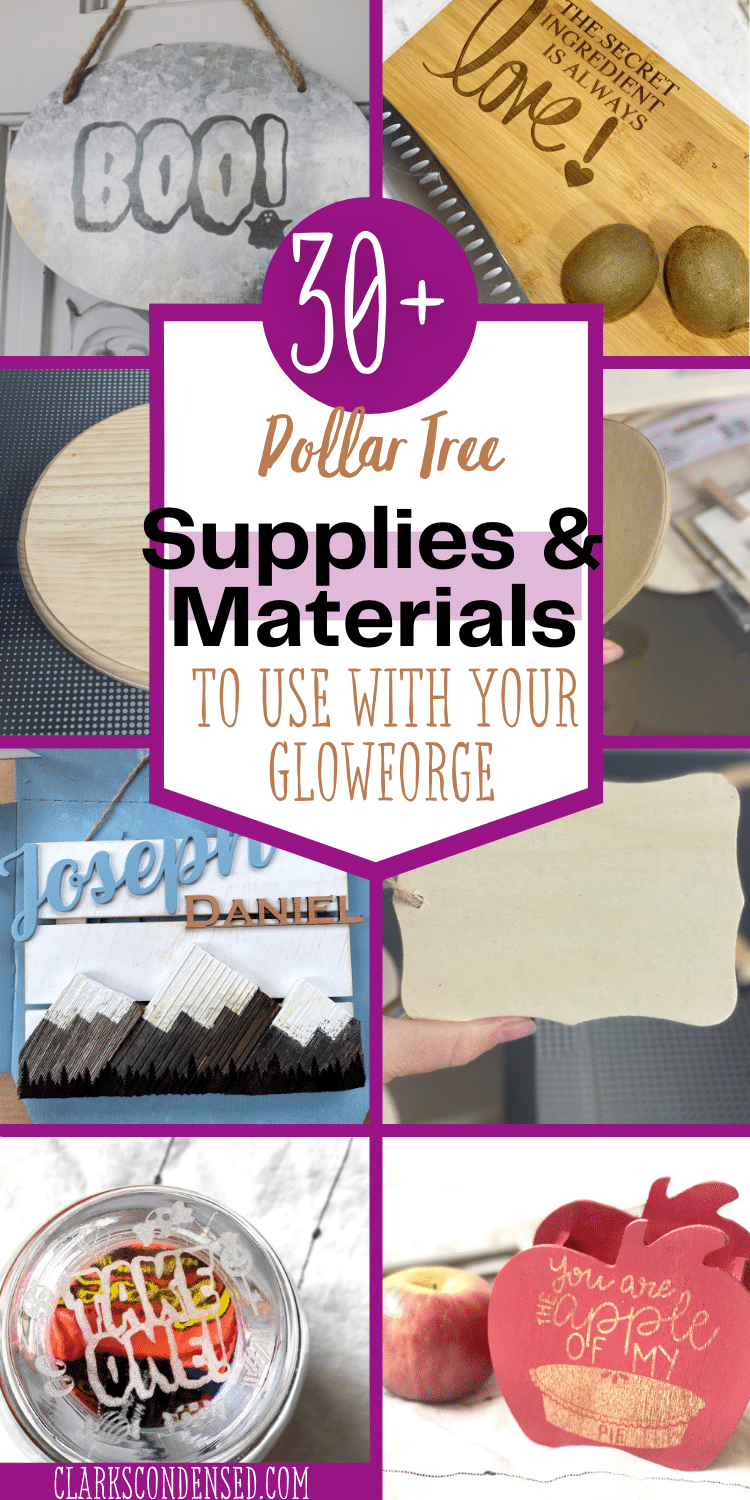 glowforge dollar tree supplies