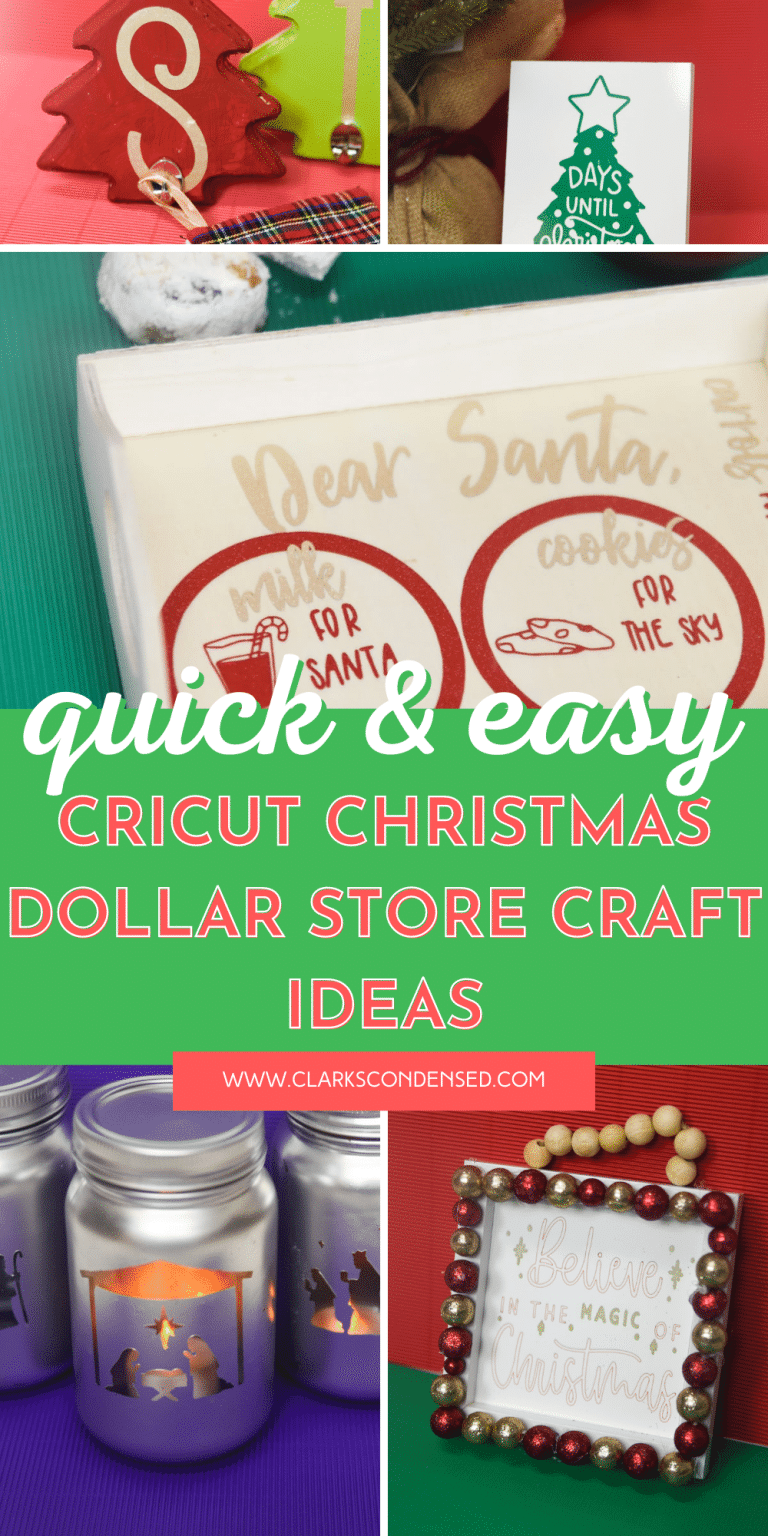 5 Easy Dollar Tree Cricut Christmas Projects