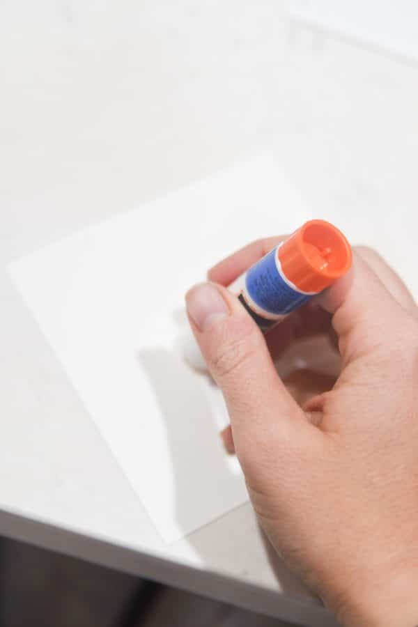 glue stick and cardstock