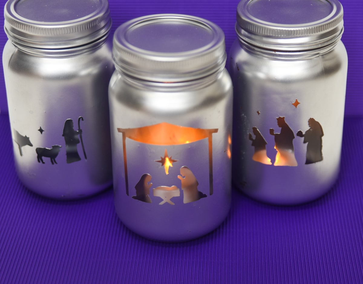 peek a boo nativity jars