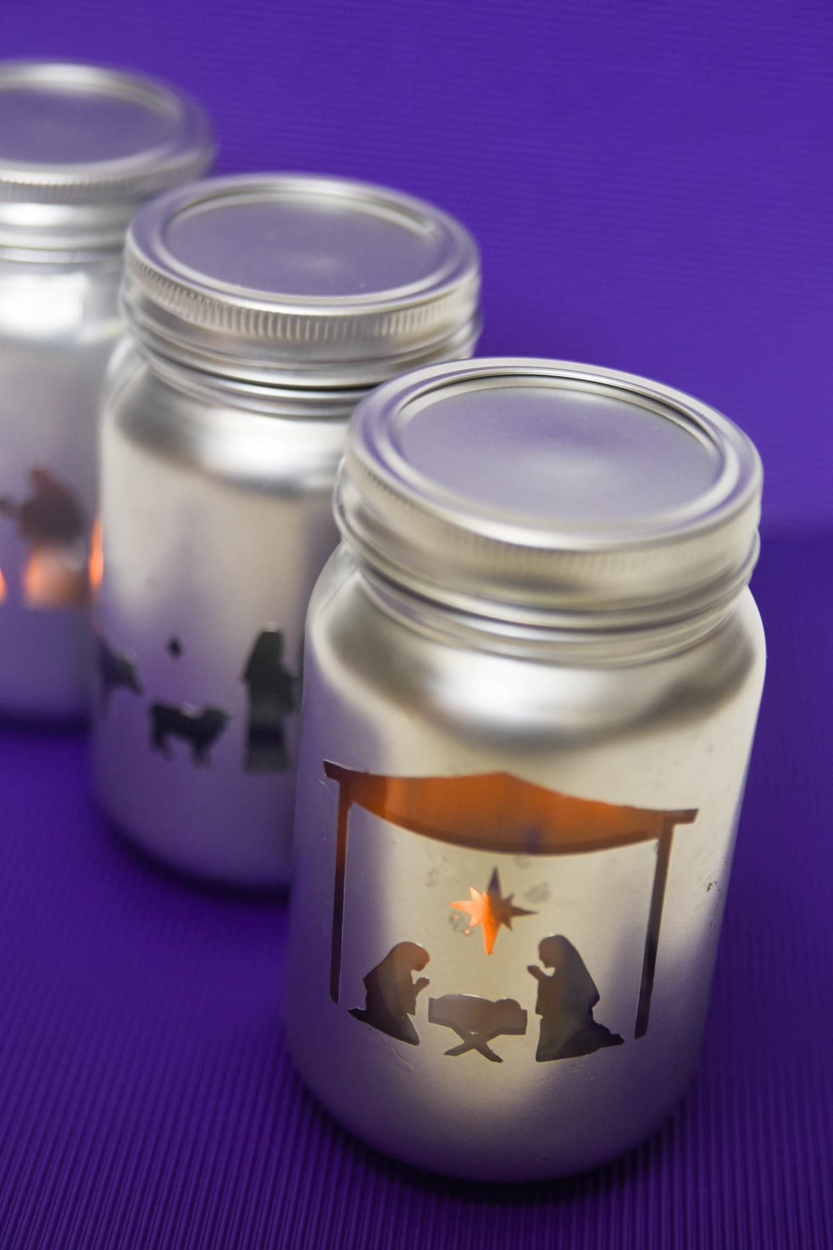 nativity mason jars