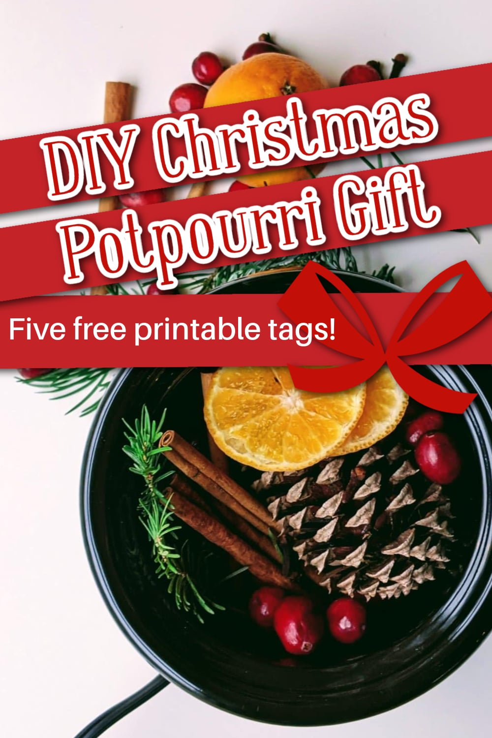 DIY Stovetop Christmas Potpourri Gift + Printable Tags