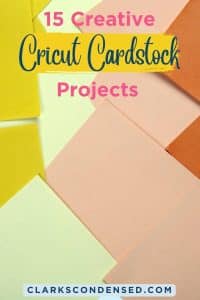 cricut cardstock ideas